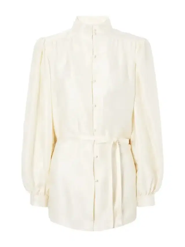 Valentino Garavani Belted Polka-dot Silk-jacquard Blouse