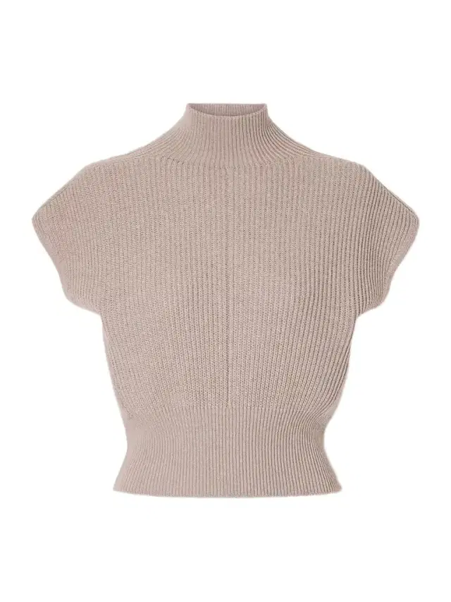 Ribbed Wool Turtleneck Top