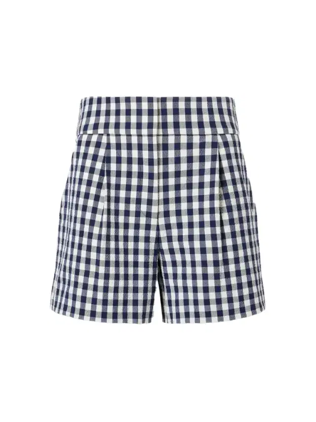 Veronica Beard Haina Pleated Checked Stretch-cotton Cloqué Shorts