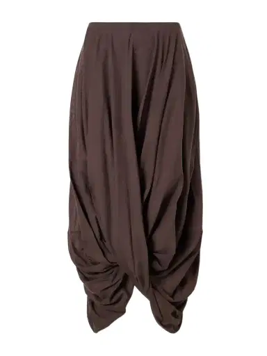 TOTEME Draped Organic Cotton And Lyocell-blend Maxi Skirt | Thumbnail 1 TOTEME Draped Organic Cotton And Lyocell-blend Maxi Skirt | Thumbnail 1