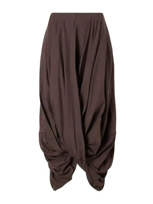 Draped Organic Cotton And Lyocell-blend Maxi Skirt