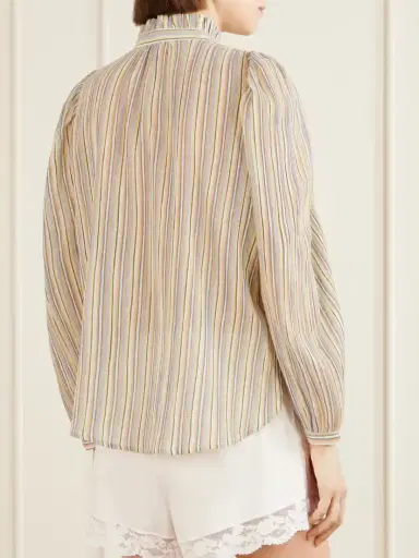 ALIX OF BOHEMIA Annabel Sandlilt Striped Cotton-voile Blouse | Thumbnail 4 ALIX OF BOHEMIA Annabel Sandlilt Striped Cotton-voile Blouse | Thumbnail 4
