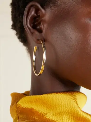 Jennifer Fisher Thread Gold And Silver-tone Hoop Earrings | Thumbnail 2 Jennifer Fisher Thread Gold And Silver-tone Hoop Earrings | Thumbnail 2