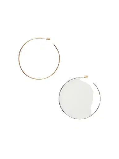 Jennifer Fisher Thread Gold And Silver-tone Hoop Earrings | Thumbnail 1 Jennifer Fisher Thread Gold And Silver-tone Hoop Earrings | Thumbnail 1