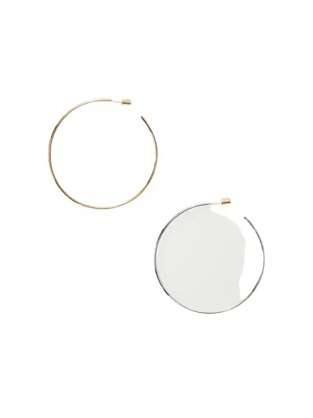 Jennifer Fisher Thread Gold And Silver-tone Hoop Earrings