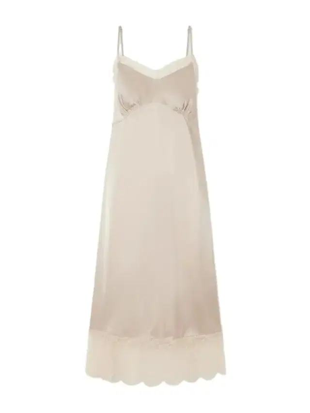 Simone Rocha Lace-trimed Satin Midi Dress