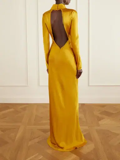 Tove Gio Open-back Silk-cloqué Maxi Dress | Thumbnail 3 Tove Gio Open-back Silk-cloqué Maxi Dress | Thumbnail 3