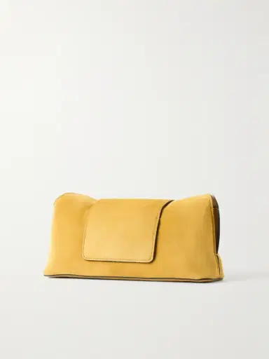 Versace Vivienne Logo-embellished Suede Clutch | Thumbnail 4 Versace Vivienne Logo-embellished Suede Clutch | Thumbnail 4