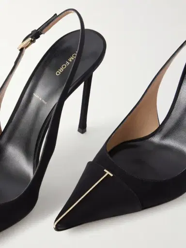 Tom Ford 105 Crystal-embellished Satin Slingback Pumps | Thumbnail 5 Tom Ford 105 Crystal-embellished Satin Slingback Pumps | Thumbnail 5
