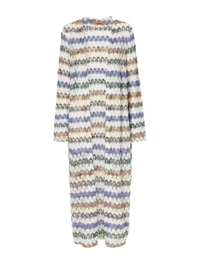 Striped Crochet-knit Cardigan