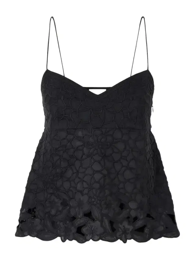 Romeka Floral-embroidered Ramie Tank