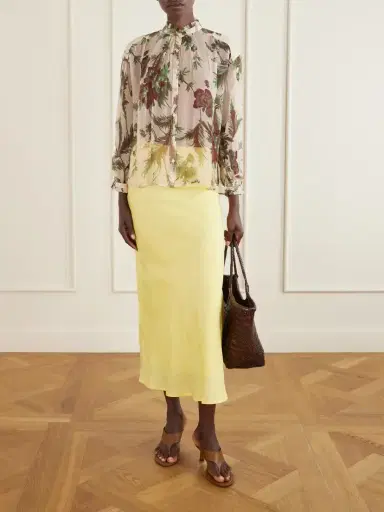 ALIX OF BOHEMIA Poet Summermoss Floral-print Chiffon Blouse | Thumbnail 2 ALIX OF BOHEMIA Poet Summermoss Floral-print Chiffon Blouse | Thumbnail 2