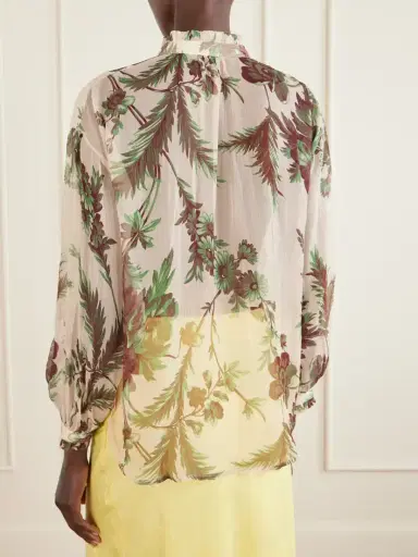 ALIX OF BOHEMIA Poet Summermoss Floral-print Chiffon Blouse | Thumbnail 4 ALIX OF BOHEMIA Poet Summermoss Floral-print Chiffon Blouse | Thumbnail 4