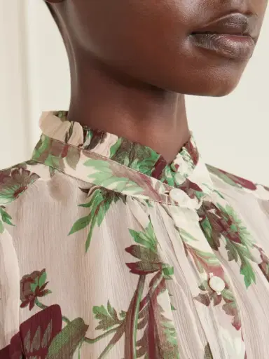 ALIX OF BOHEMIA Poet Summermoss Floral-print Chiffon Blouse | Thumbnail 5 ALIX OF BOHEMIA Poet Summermoss Floral-print Chiffon Blouse | Thumbnail 5