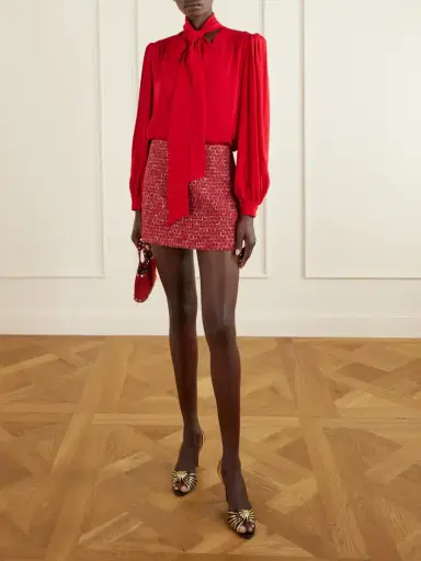 Valentino Garavani Tweed Mini Skirt | Thumbnail 2 Valentino Garavani Tweed Mini Skirt | Thumbnail 2