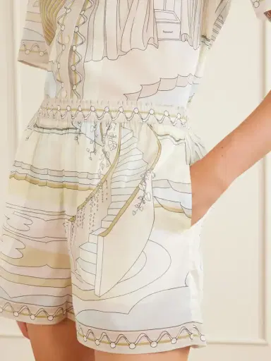 Tory Burch Printed Cotton Shorts | Thumbnail 5 Tory Burch Printed Cotton Shorts | Thumbnail 5