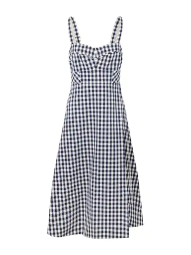 Veronica Beard Lois Checked Stretch-cotton Cloqué Midi Dress | Thumbnail 1