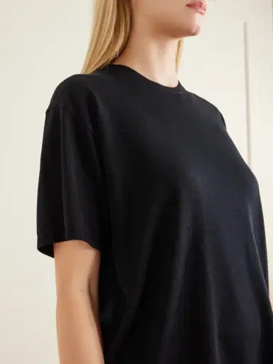 TOTEME Lyocell And Cashmere-blend T-shirt | Thumbnail 4 TOTEME Lyocell And Cashmere-blend T-shirt | Thumbnail 4