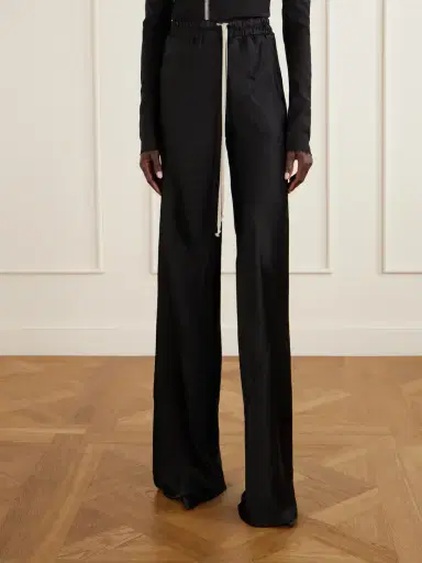 Rick Owens Charmeuse Wide-leg Drawstring Pants | Thumbnail 3 Rick Owens Charmeuse Wide-leg Drawstring Pants | Thumbnail 3