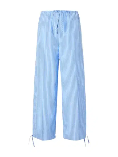 TOTEME Striped Cotton Wide-leg Balloon Pants | Thumbnail 1 TOTEME Striped Cotton Wide-leg Balloon Pants | Thumbnail 1