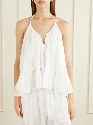 Zimmermann Solstice Embellished Polka-dot Cotton Tank | Thumbnail 3 Zimmermann Solstice Embellished Polka-dot Cotton Tank | Thumbnail 3