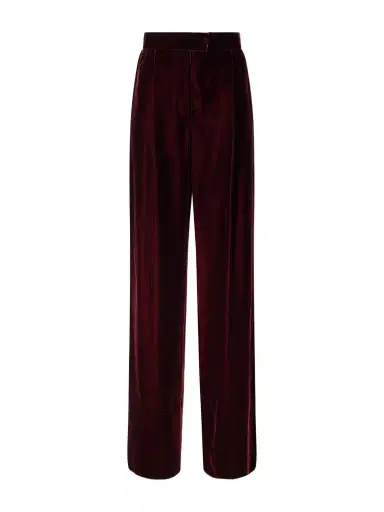 Valentino Garavani Pleated Velvet Wide-leg Pants | Thumbnail 1