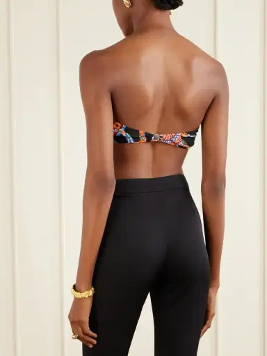 Dolce & Gabbana Carretto Printed Organza Bandeau Top | Thumbnail 3 Dolce & Gabbana Carretto Printed Organza Bandeau Top | Thumbnail 3