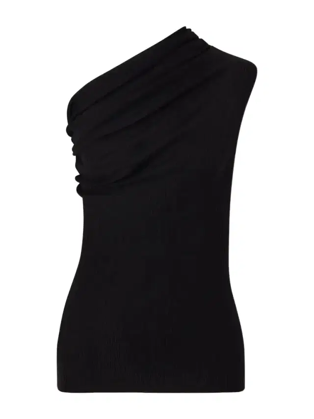 Athena One-shoulder Ribbed-knit Wool Top