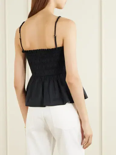 Veronica Beard Tullia Shirred Tiered Cotton-poplin Top | Thumbnail 3 Veronica Beard Tullia Shirred Tiered Cotton-poplin Top | Thumbnail 3