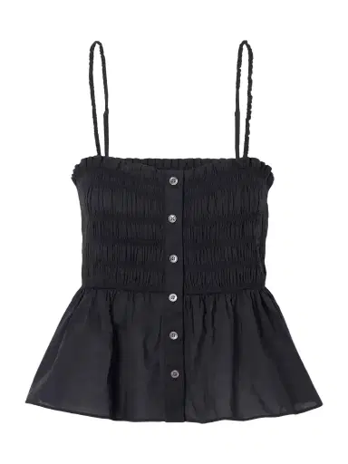 Veronica Beard Tullia Shirred Tiered Cotton-poplin Top | Thumbnail 1 Veronica Beard Tullia Shirred Tiered Cotton-poplin Top | Thumbnail 1