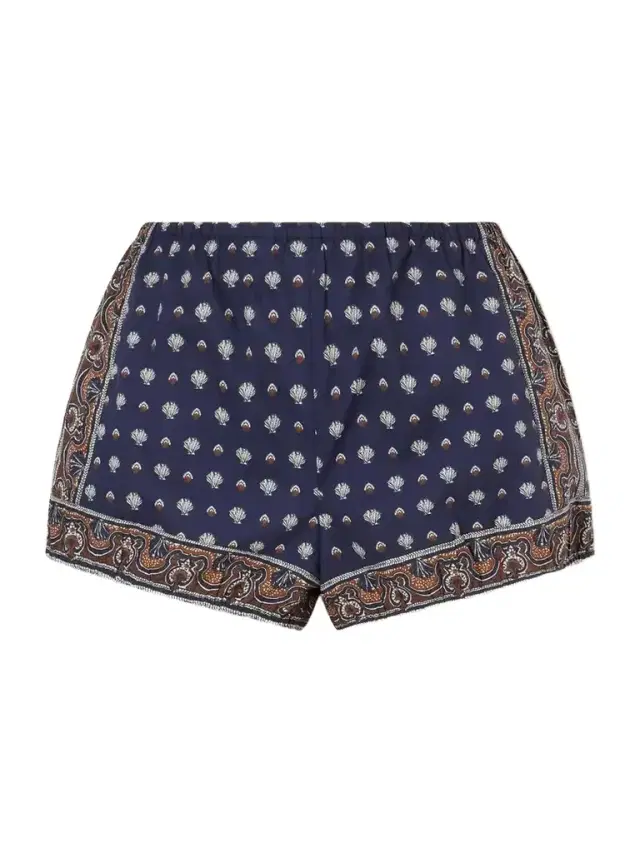 Vienna Printed Cotton Shorts