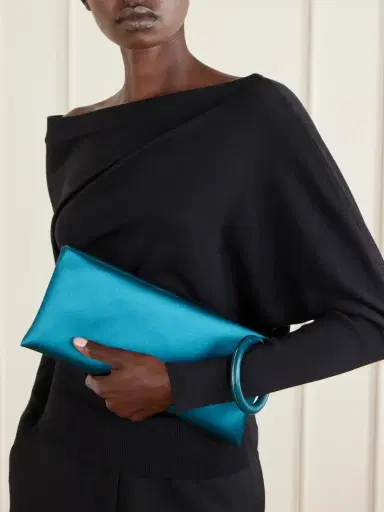 Tom Ford Aura Leather-trimmed Satin Clutch | Thumbnail 2