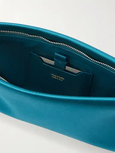 Tom Ford Aura Leather-trimmed Satin Clutch | Thumbnail 6