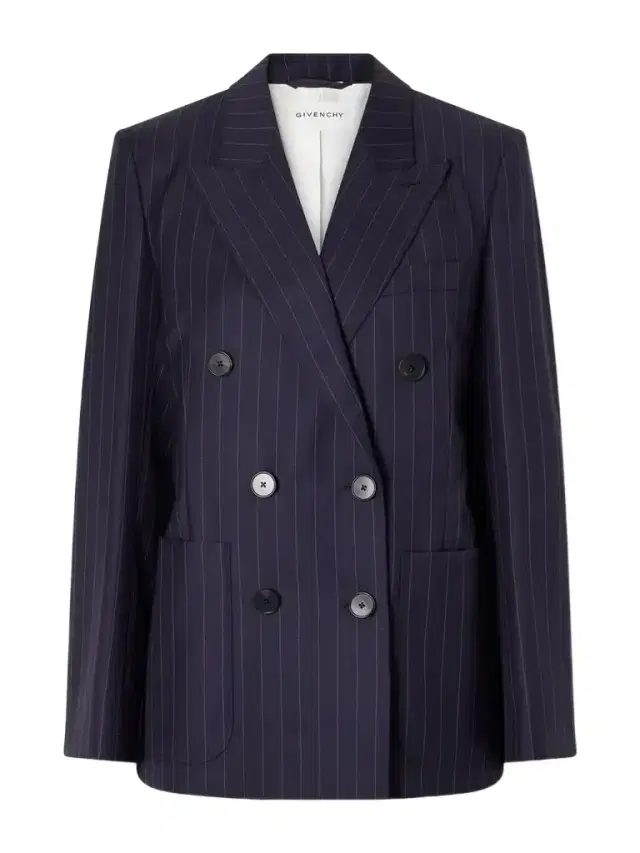 Givenchy Pinstripe Double-breasted Wool Blazer