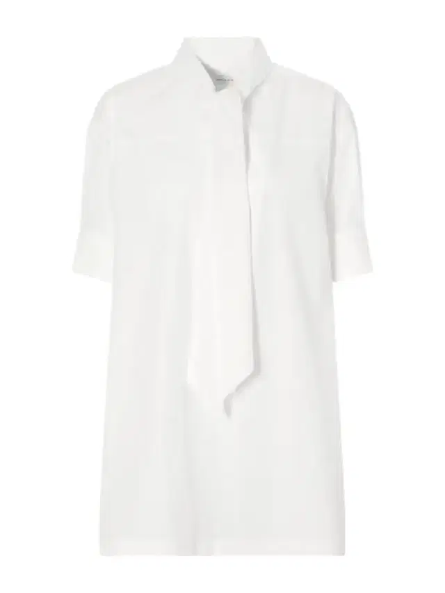 Dries Van Noten Tie-detailed Cotton-poplin Blouse