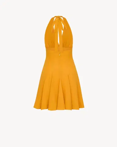 Yves Saint Laurent halter dress in silk crepe de chine | Thumbnail 3