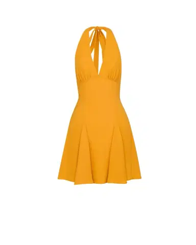 Yves Saint Laurent halter dress in silk crepe de chine | Thumbnail 1