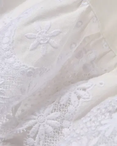 Yves Saint Laurent A-line dress in embroidered cotton poplin | Thumbnail 4 Yves Saint Laurent A-line dress in embroidered cotton poplin | Thumbnail 4