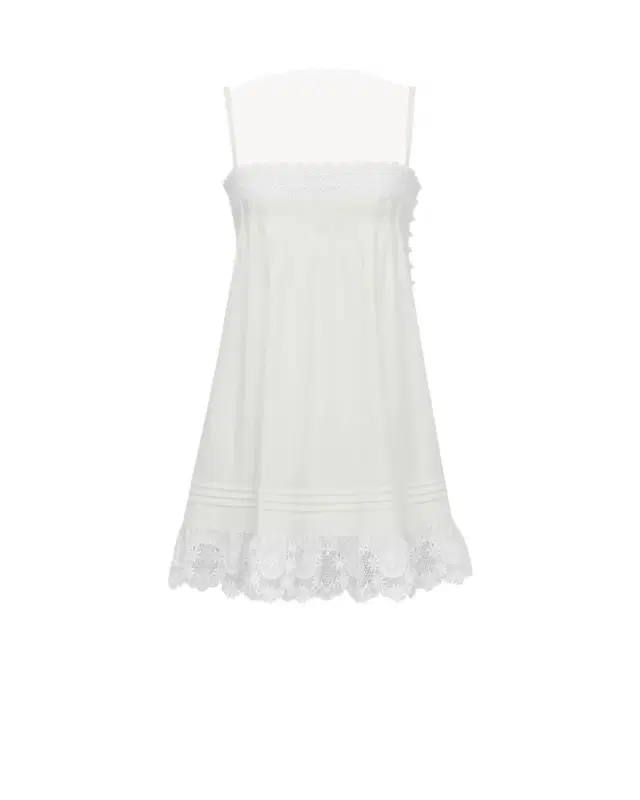 Yves Saint Laurent A-line dress in embroidered cotton poplin