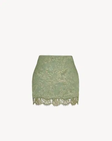 Yves Saint Laurent Baroque mini skirt in jacquard and lace | Thumbnail 5