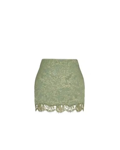 Yves Saint Laurent Baroque mini skirt in jacquard and lace | Thumbnail 1