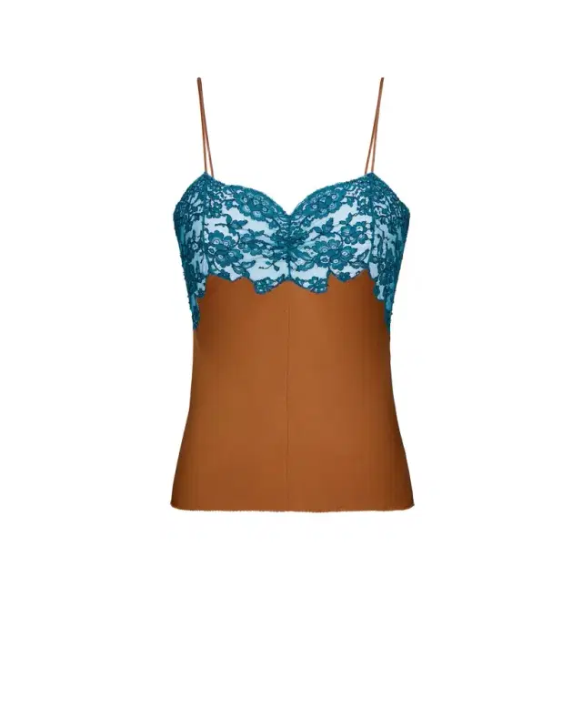 Yves Saint Laurent Laced camisole in silk satin
