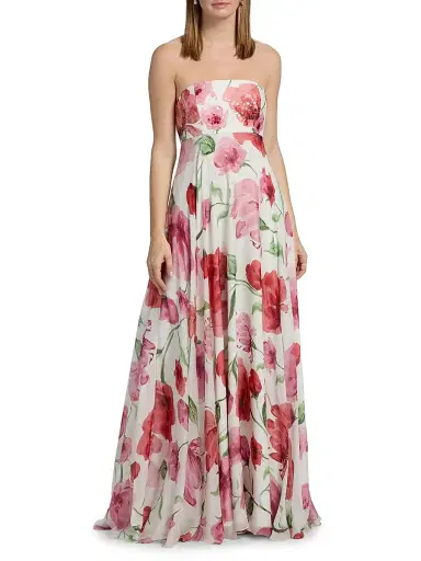 SACHIN & BABI Women's Ames Floral Strapless A-Line Gown - Grande Watercolor Poppies - Size 12 | Thumbnail 3 SACHIN & BABI Women's Ames Floral Strapless A-Line Gown - Grande Watercolor Poppies - Size 12 | Thumbnail 3