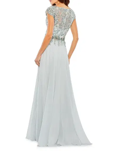Mac Duggal Women's Embellished Cap-Sleeve Tulle Gown - Sea Mist | Thumbnail 2