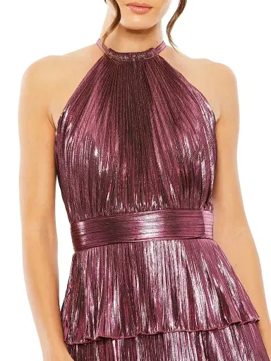 Mac Duggal Women's Halterneck Tiered Gown | Thumbnail 3