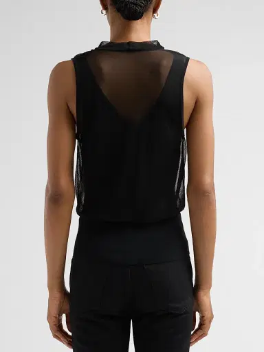 Simkhai Women's Cara Cowlneck Tank - Black - Size XL | Thumbnail 3 Simkhai Women's Cara Cowlneck Tank - Black - Size XL | Thumbnail 3