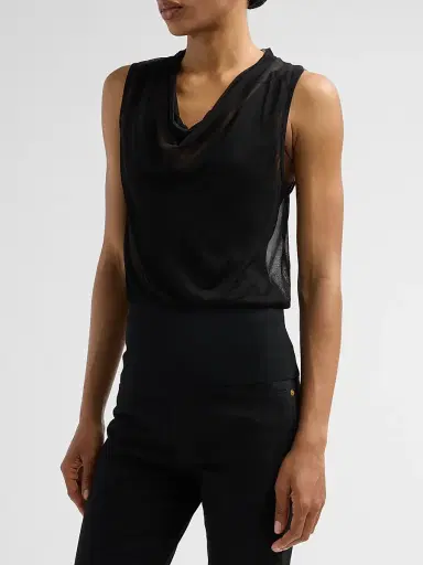 Simkhai Women's Cara Cowlneck Tank - Black - Size XL | Thumbnail 4 Simkhai Women's Cara Cowlneck Tank - Black - Size XL | Thumbnail 4