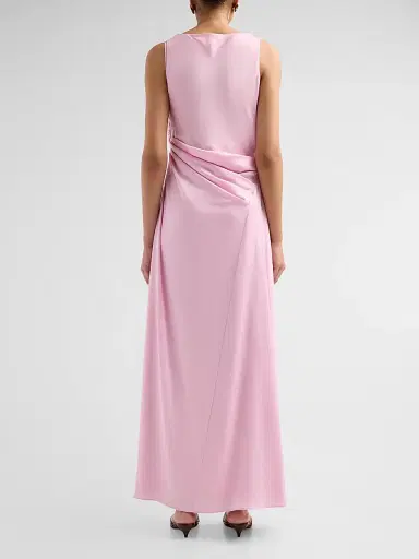 Simkhai Women's Elinne Ruched Satin Gown - Bubblegum - Size 12 | Thumbnail 3