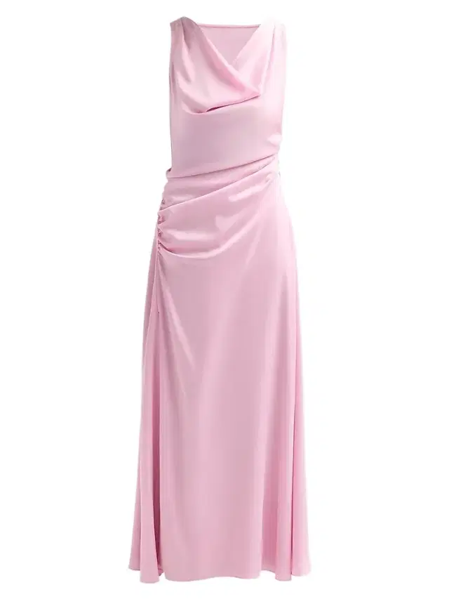 SIMKHAI Women's Elinne Ruched Satin Gown - Bubblegum