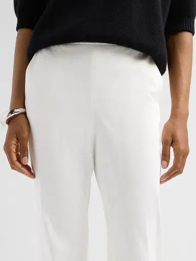 Simkhai Women's Gia Cotton-Blend Kick-Flare Pants - Ivory - Size 8 | Thumbnail 5 Simkhai Women's Gia Cotton-Blend Kick-Flare Pants - Ivory - Size 8 | Thumbnail 5